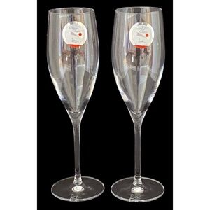 Set Of 2 Eisch Sensis Plus Breathable 9.25” Champagne Flutes NEW- USA Shipper